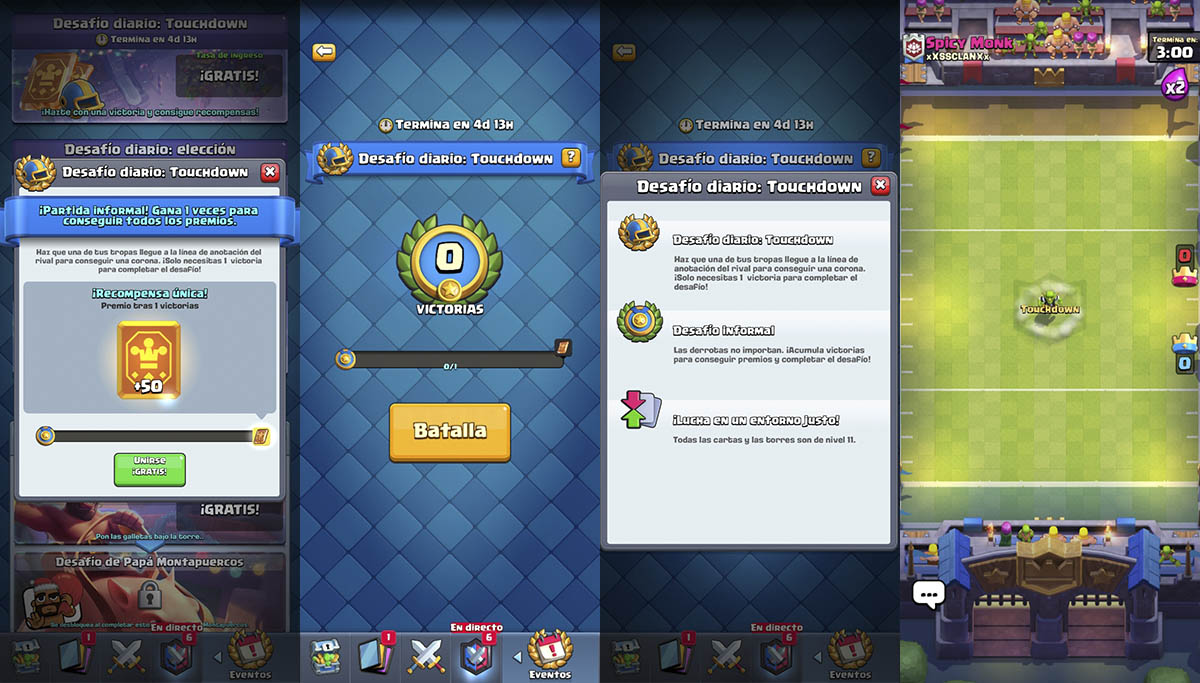 El mejor mazo para el Desafio diario Touchdown de Clash Royale 2022