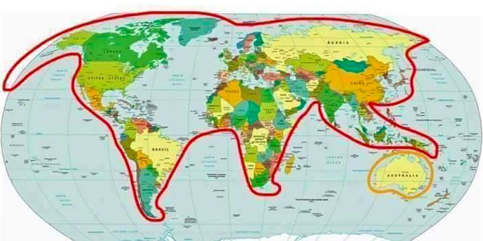 El mundo es un gato que juega con Australia