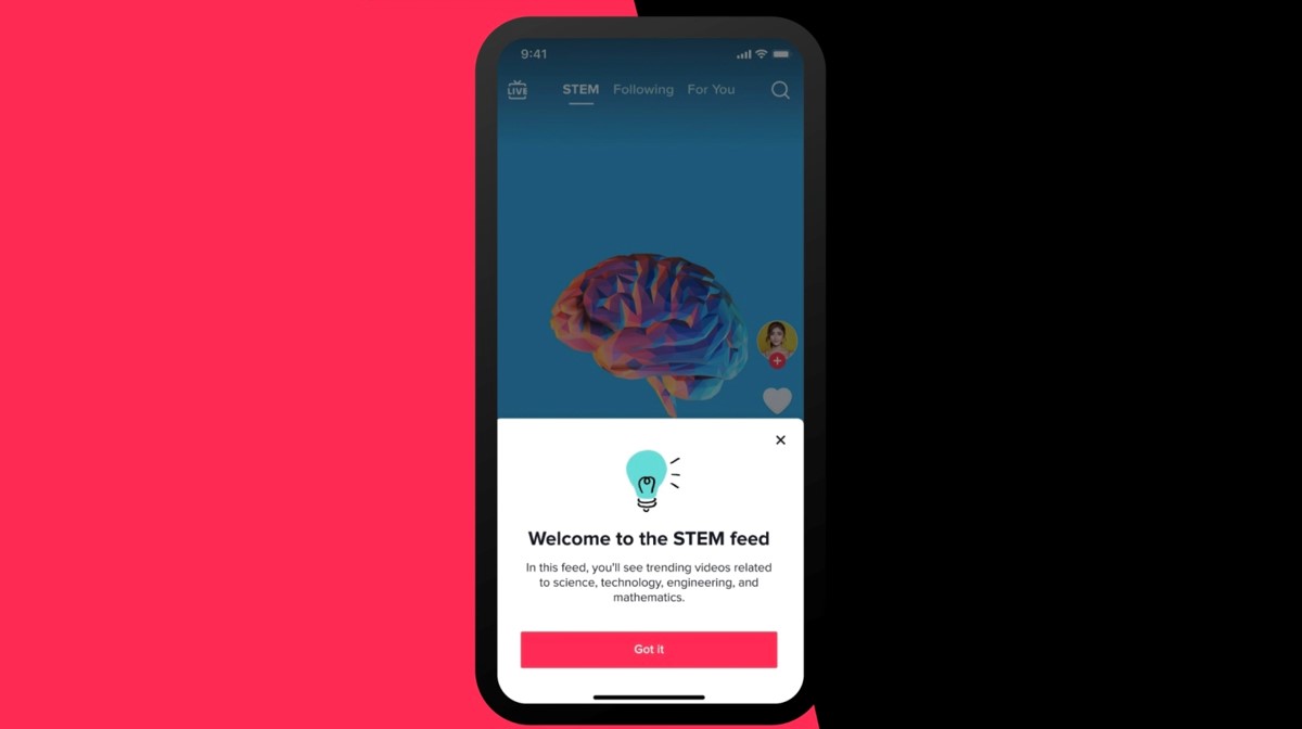 El nuevo feed de TikTok con contenido cientifico