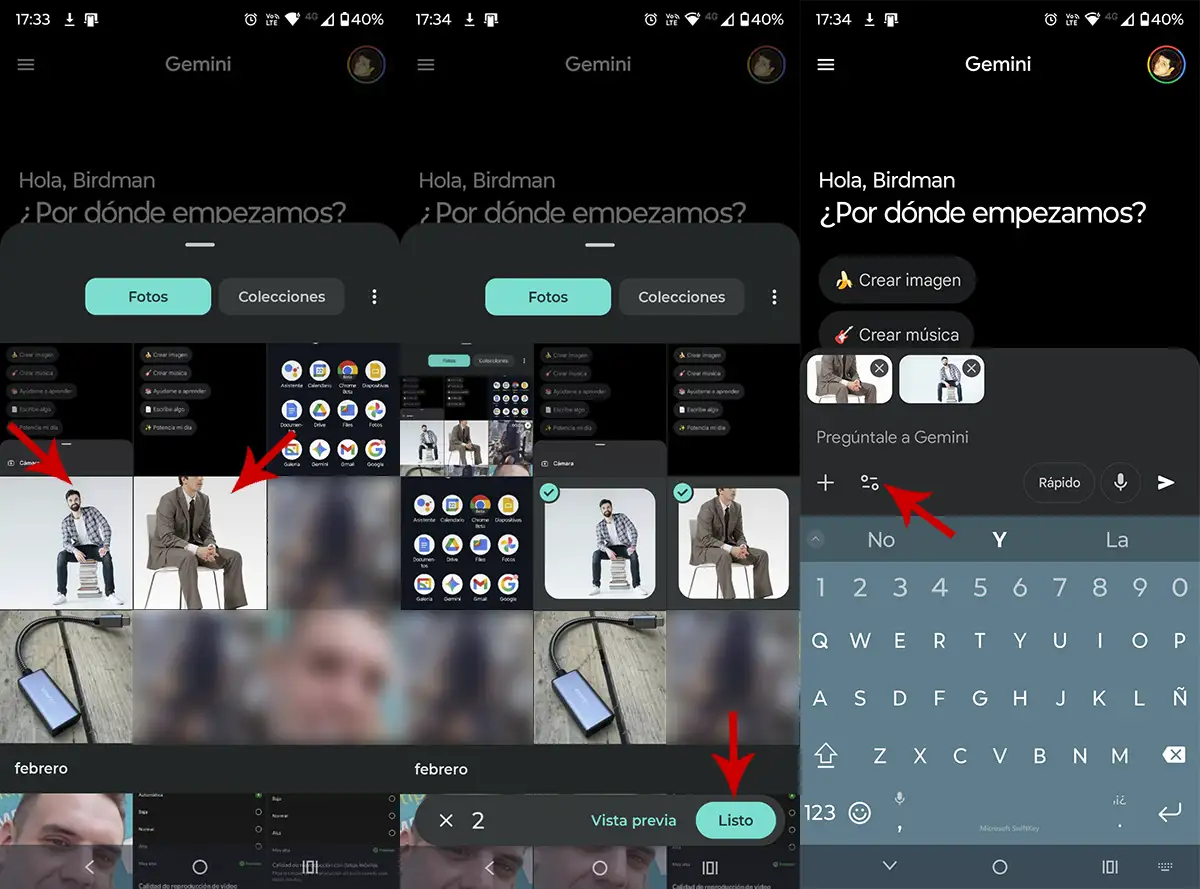 Elegir Nano Banana en Gemini