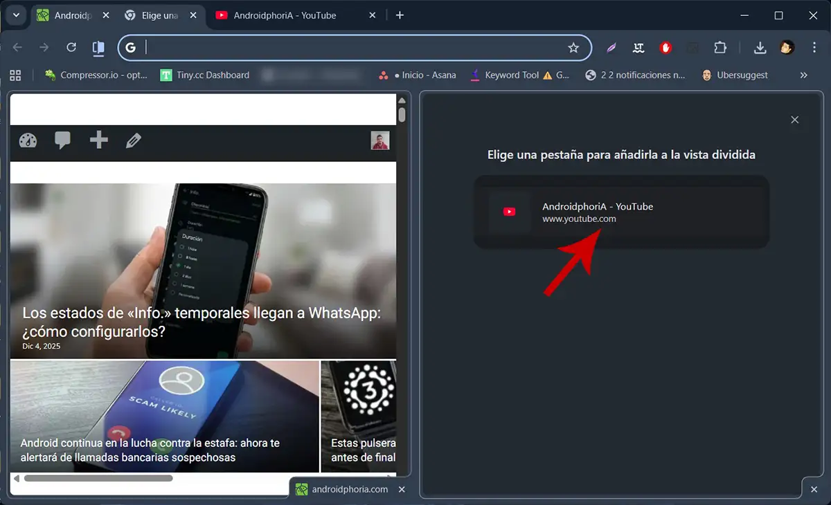 Elige la otra pestaña