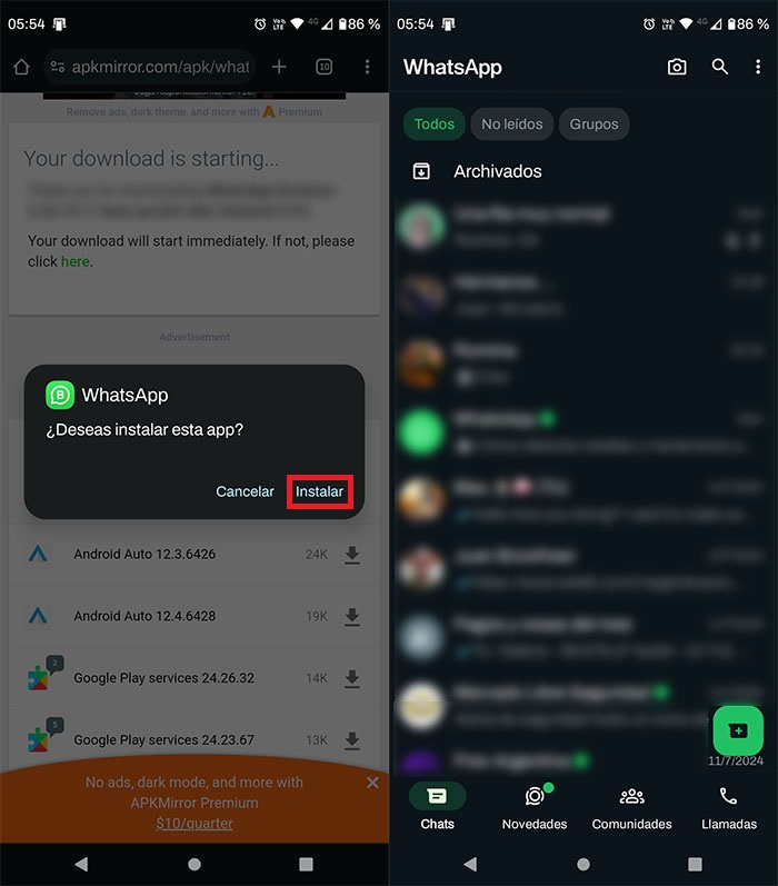 Eliminar Meta AI de WhatsApp