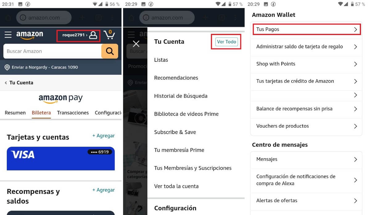 Eliminar tarjeta desde el navegador movil