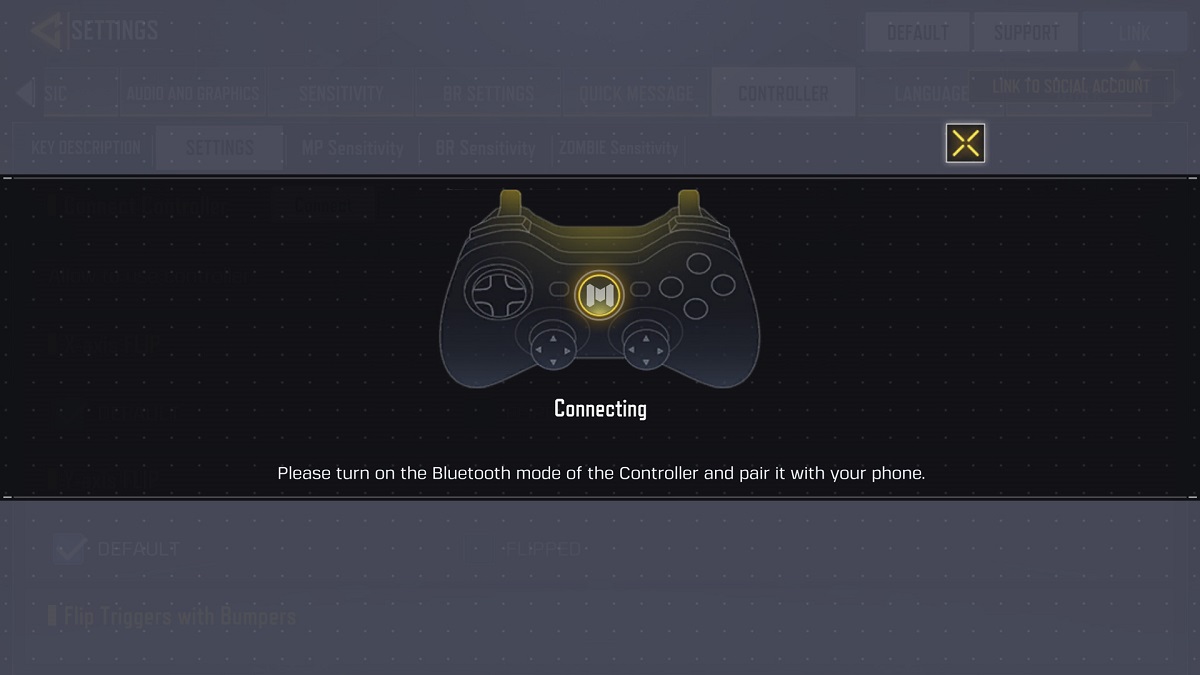 Emparejamiento de mando de Xbox One en COD Mobile