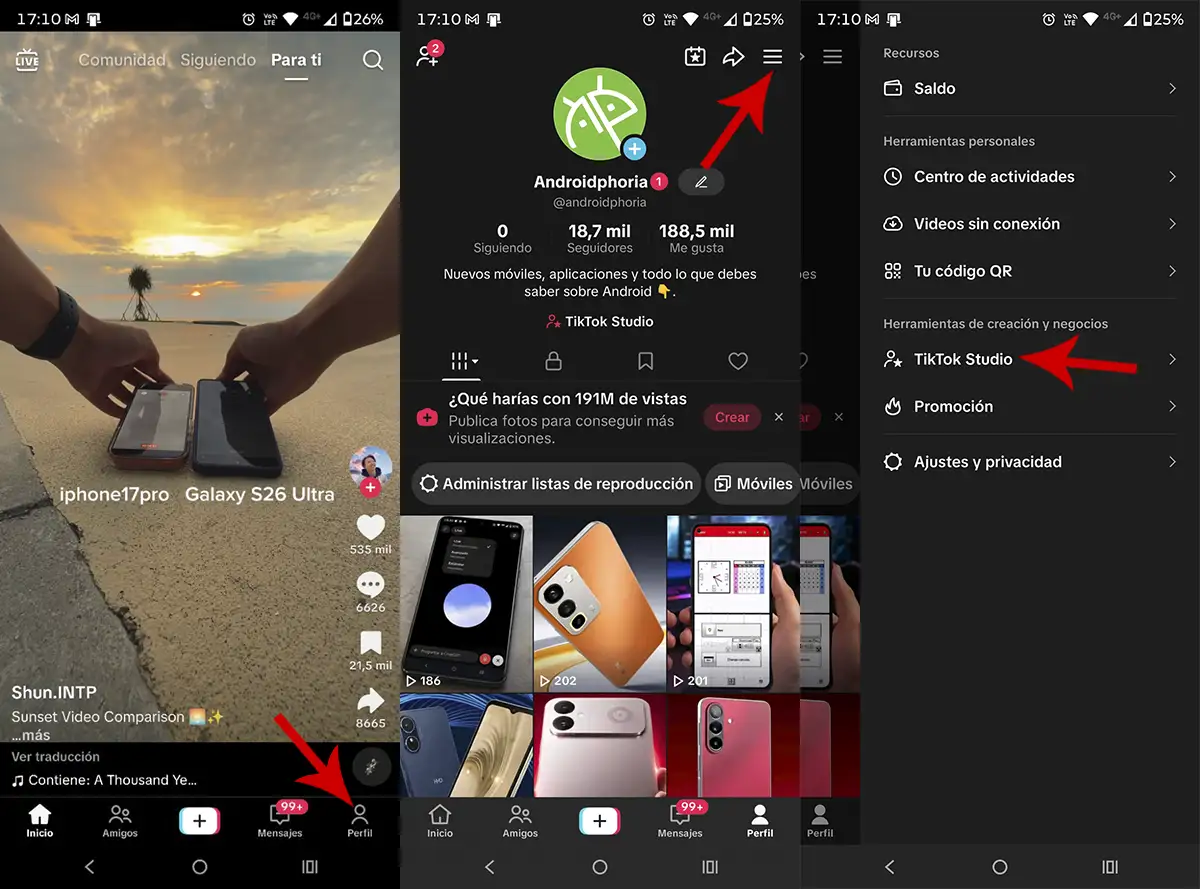 Entrar en TikTok Studio