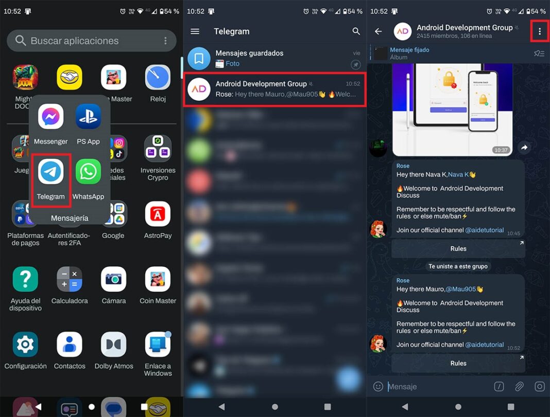 Cómo salir de un grupo de Telegram (en 2026)