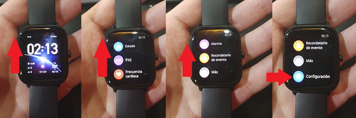 Entrar en la configuracion de Smartwatch Amazfit GTS