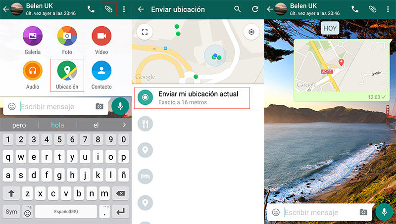 Enviar ubicación WhatsApp