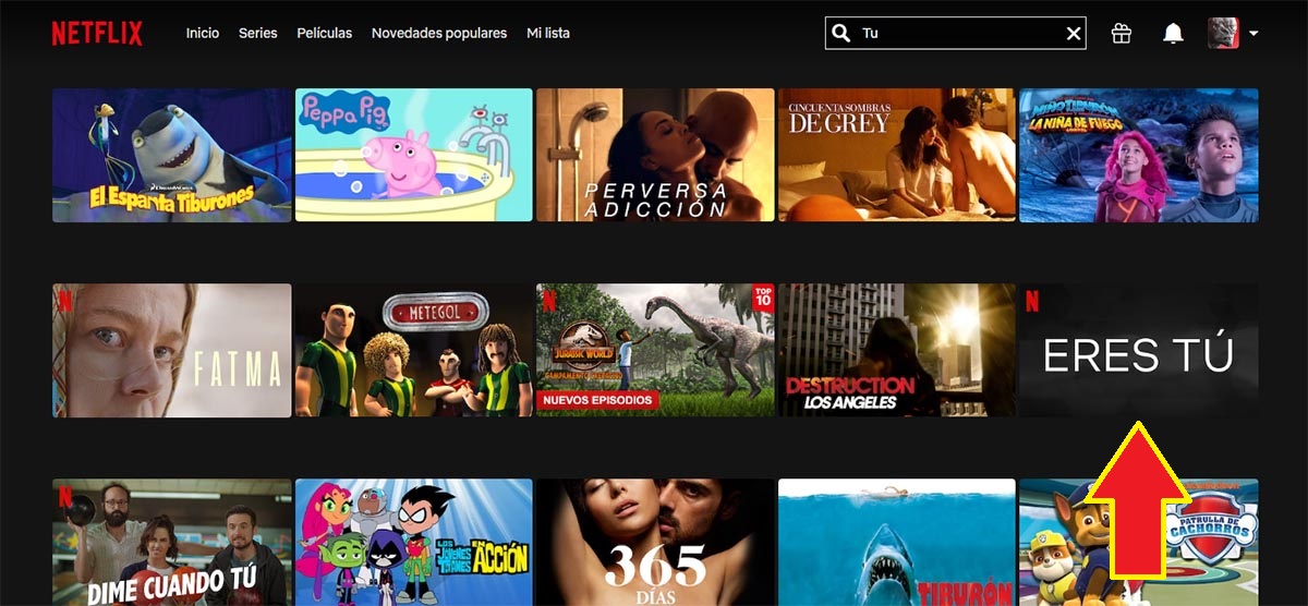 Eres tu Netflix