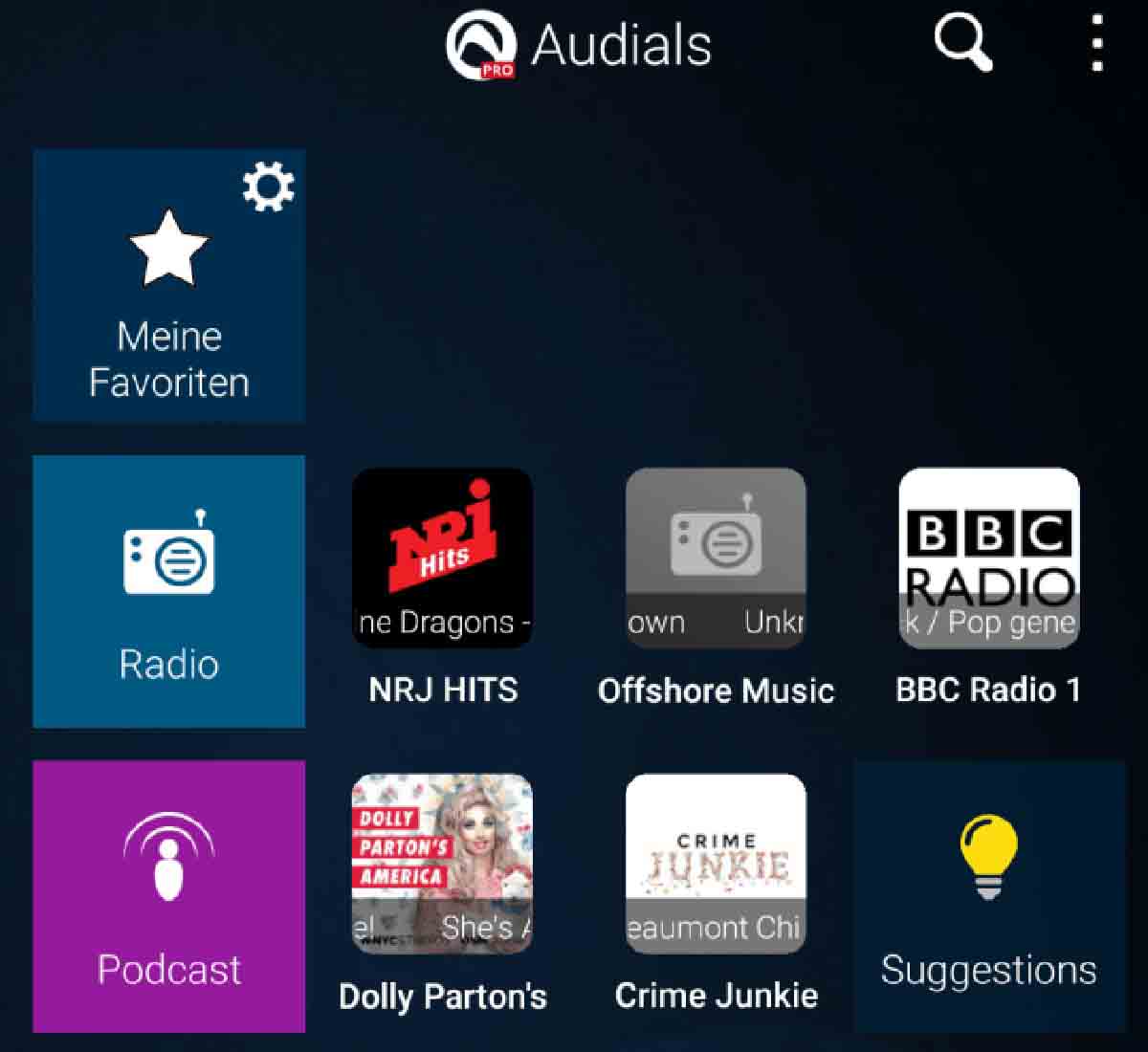 Podcasts gratis en Audials