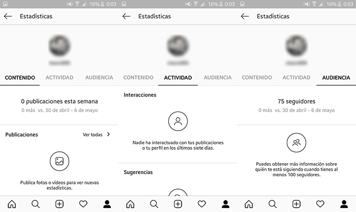 Estadisticas de Instagram