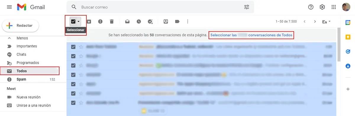 Estos son los primeros pasos para borrar todos los correos de Gmail