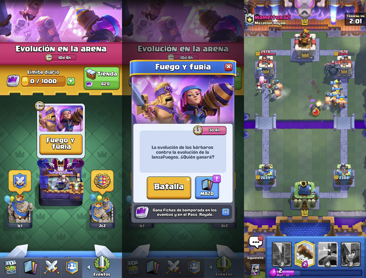 Evento Fuego y furia Clash Royale