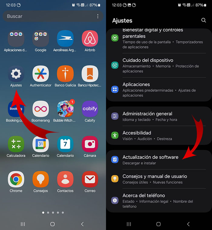 Evitar que el Galaxy A23 se actualice