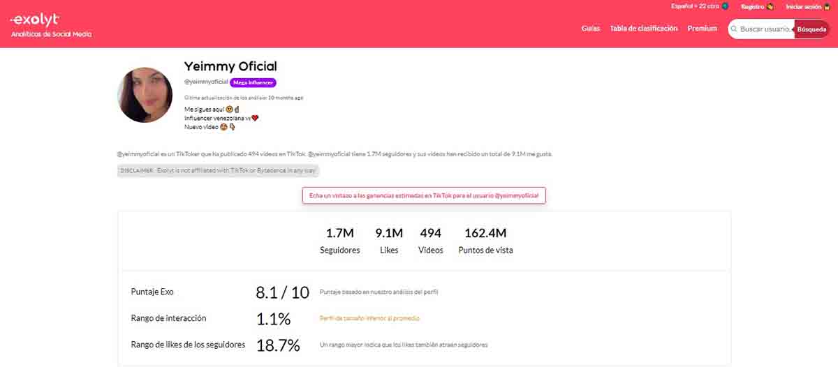 Exolyt seguidores falsos influencer TikTok