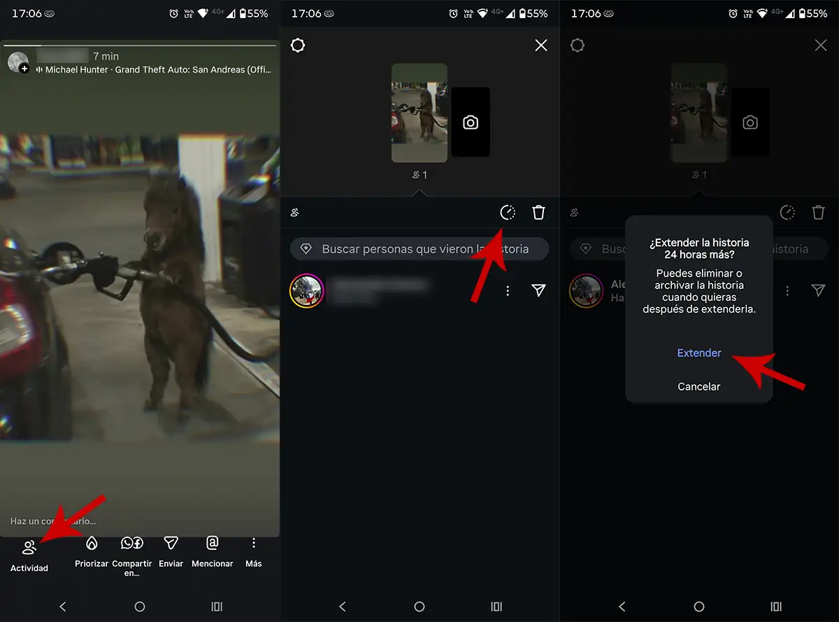 Extender una historia de Instagram por 48 horas