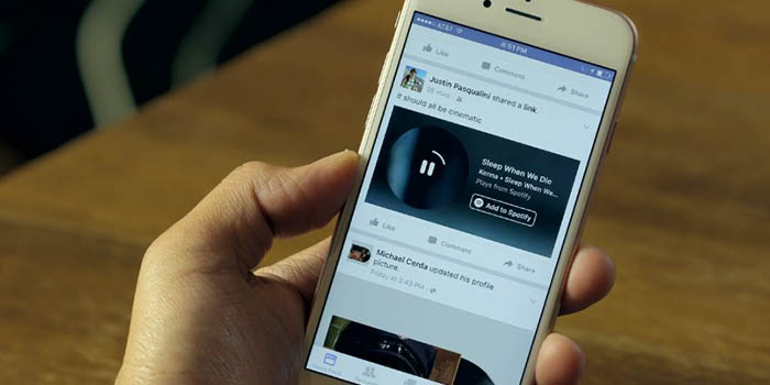 Facebook streaming de música