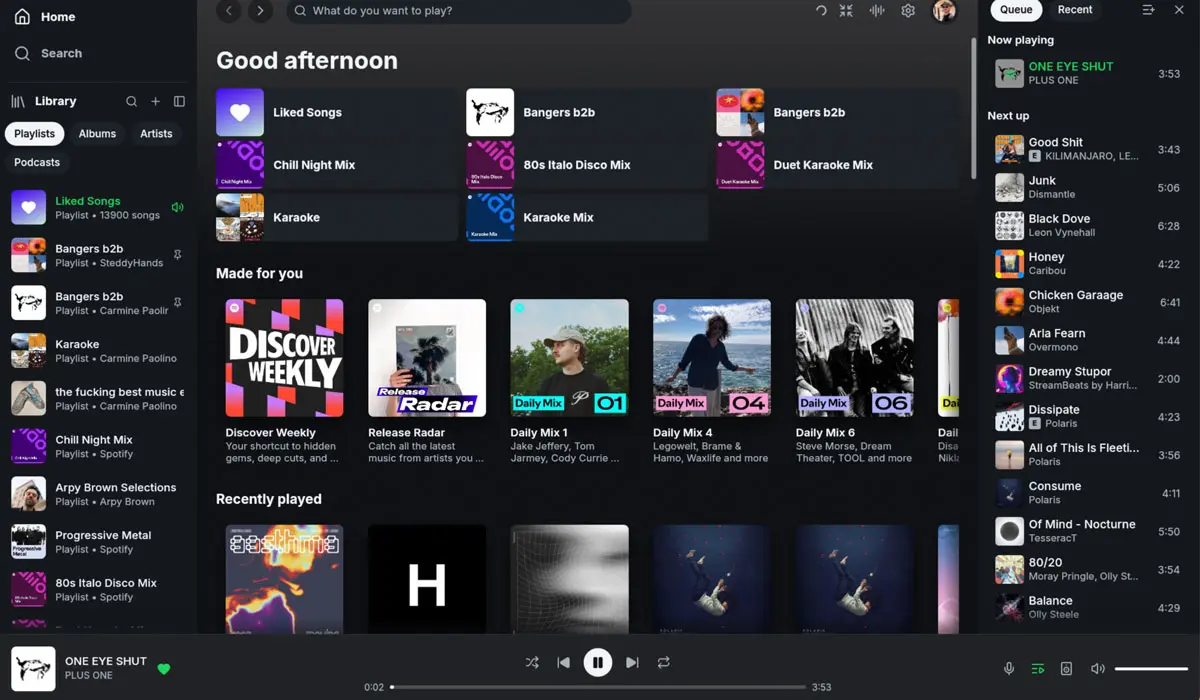 Interfaz de Fastpotify en PC