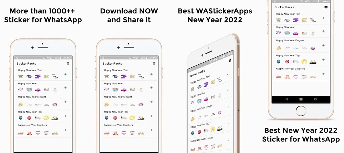 Feliz Año Nuevo 2022 Stickers