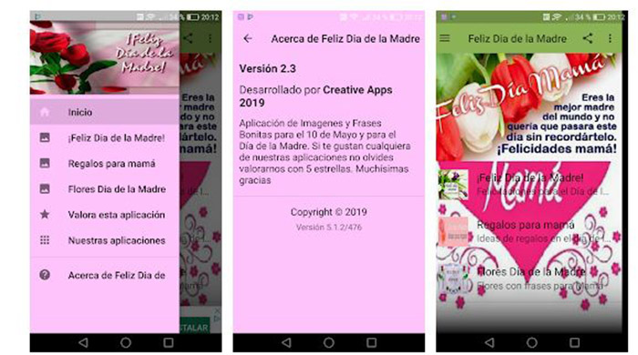 Feliz dia de la madre app