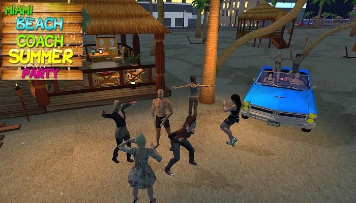 Fiesta en la playa de Miami