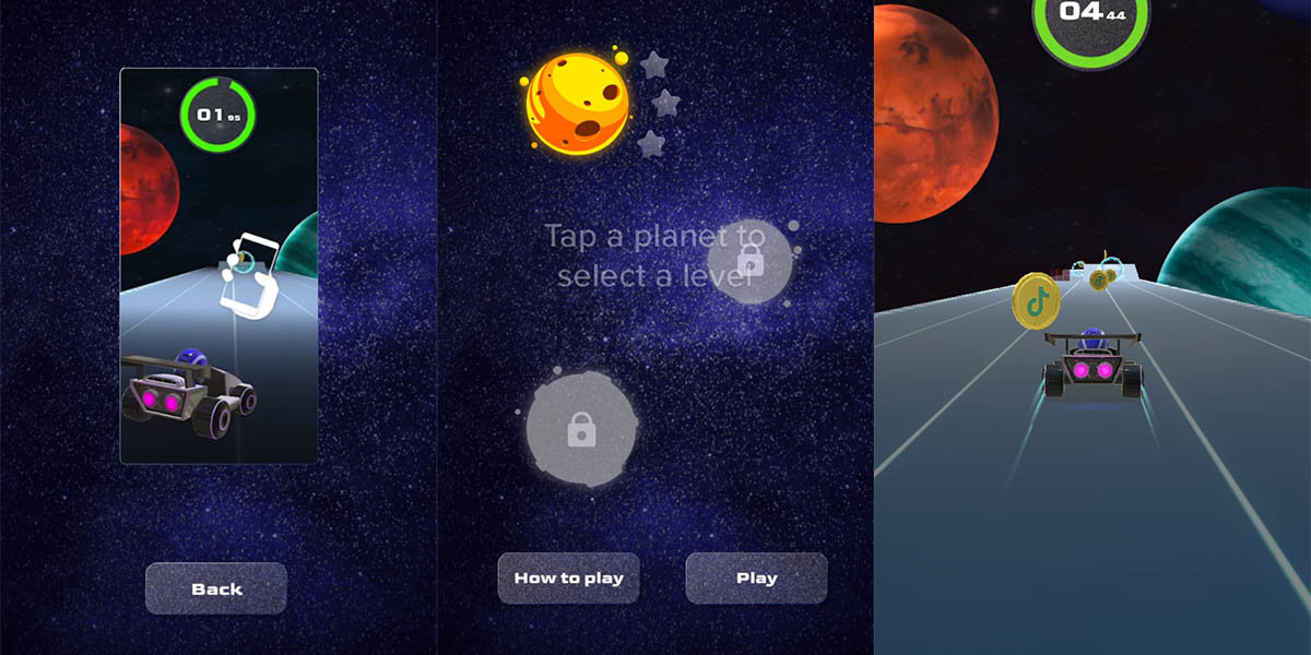 Filtro Carrera galactica de TikTok no regala monedas