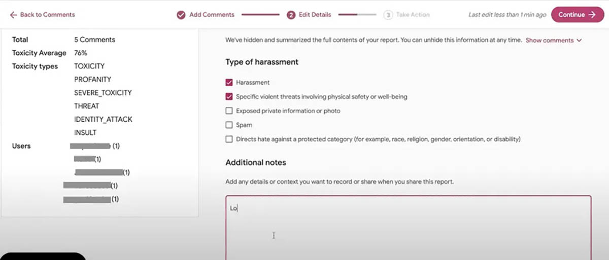 Filtro de acoso de Google para periodistas