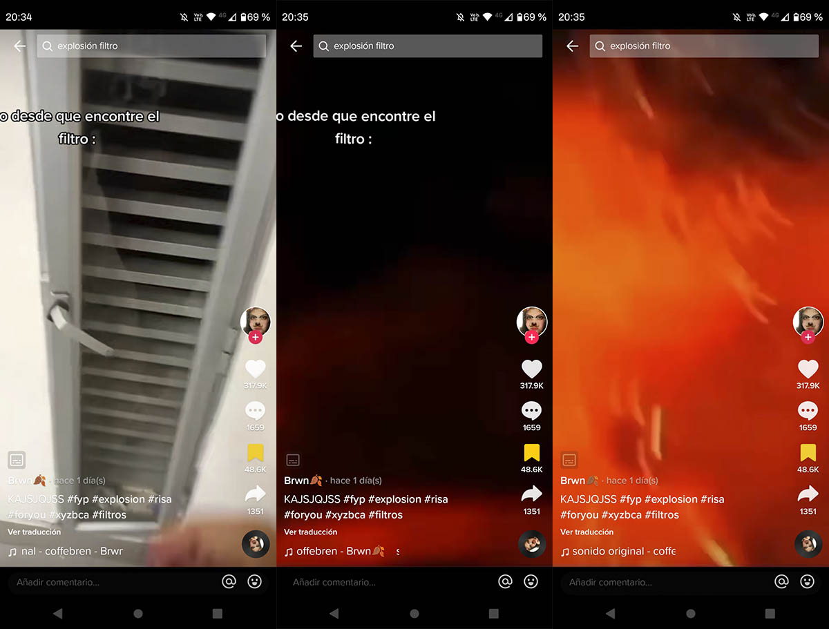 Filtro explosion TikTok
