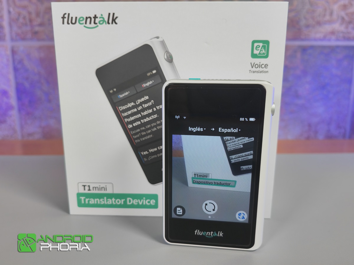 Fluentalk T1 mini traduccion con camara