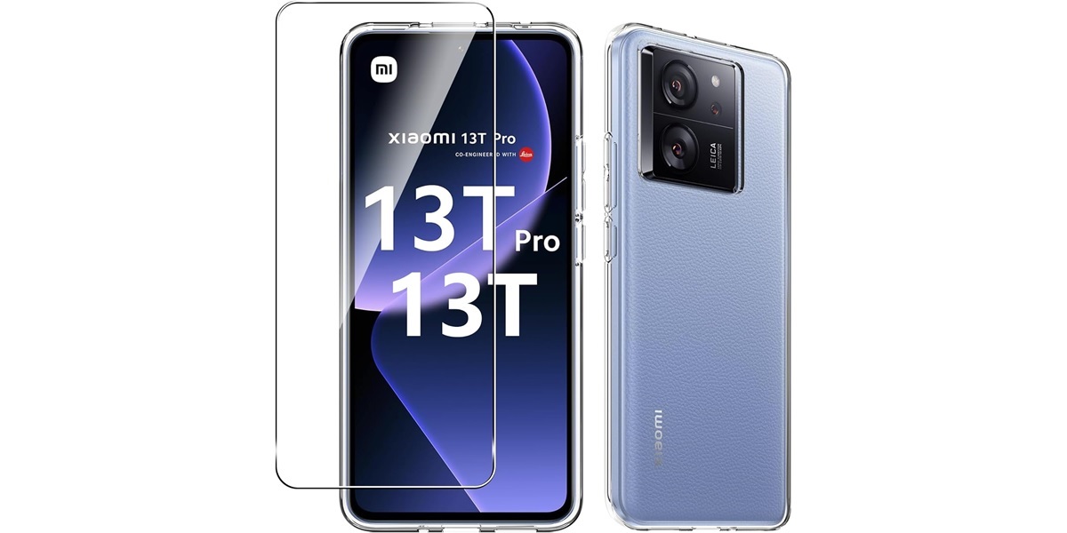 Funda Rojeuinn con cristal templado para el Xiaomi 13T y Xiaomi 13T Pro