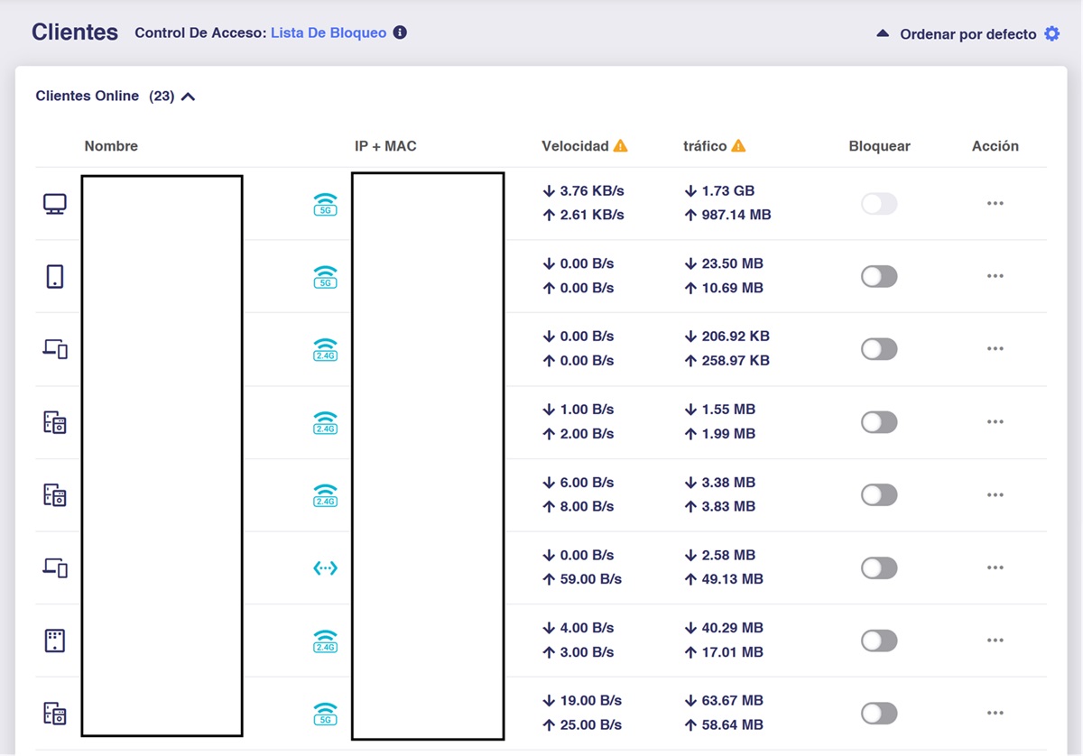 GL-iNet Flint 2 gestion de conexiones