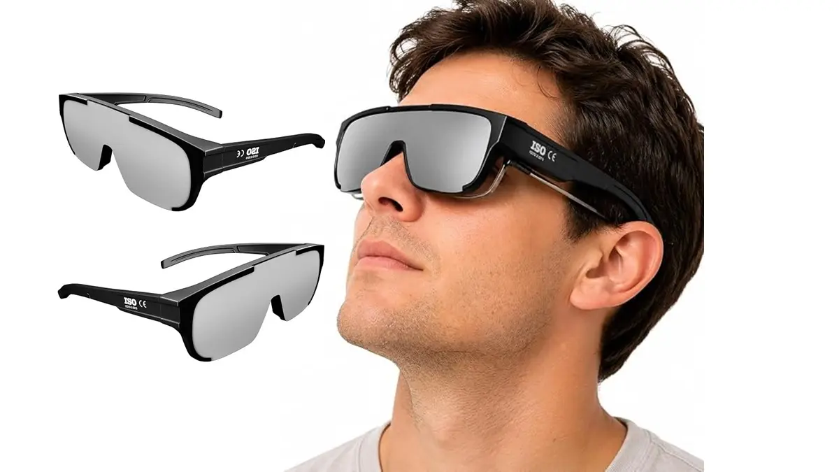 Gafas para usar sobre gafas graduadas Absolute Eclipse para ver el eclipse solar en espana homologadas seguras