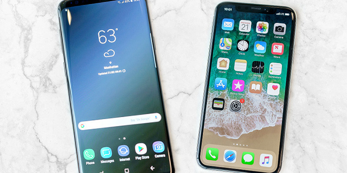 Galaxy S9, S9+ vs iPhone X