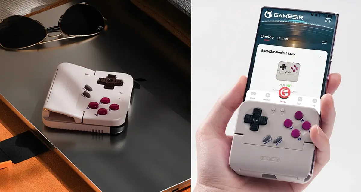 GameSir Pocket Taco un mando inalambrico para moviles en formato estilo consola retro