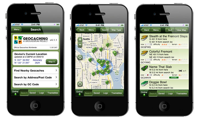 Geocaching app