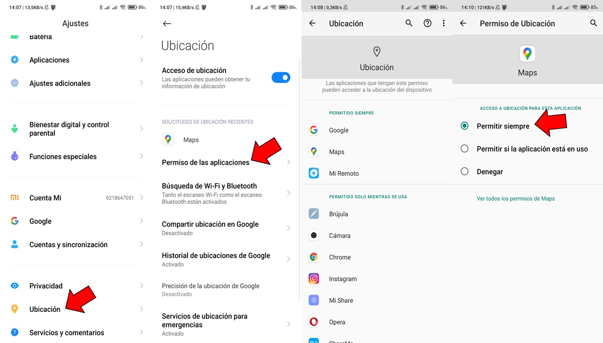 Gestiona los permisos de ubicacion para priorizar las apps