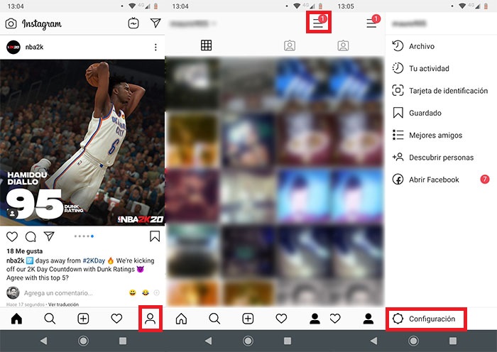 Gestionar notificaciones de Instagram