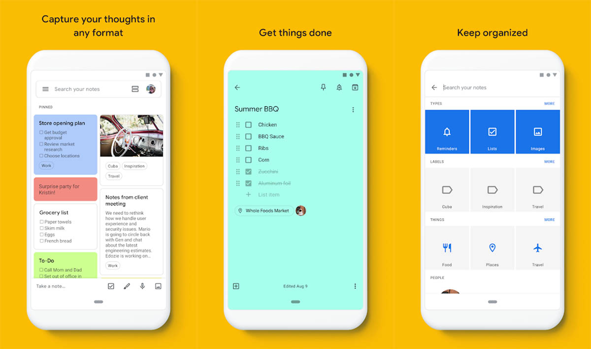 Google Keep capturas