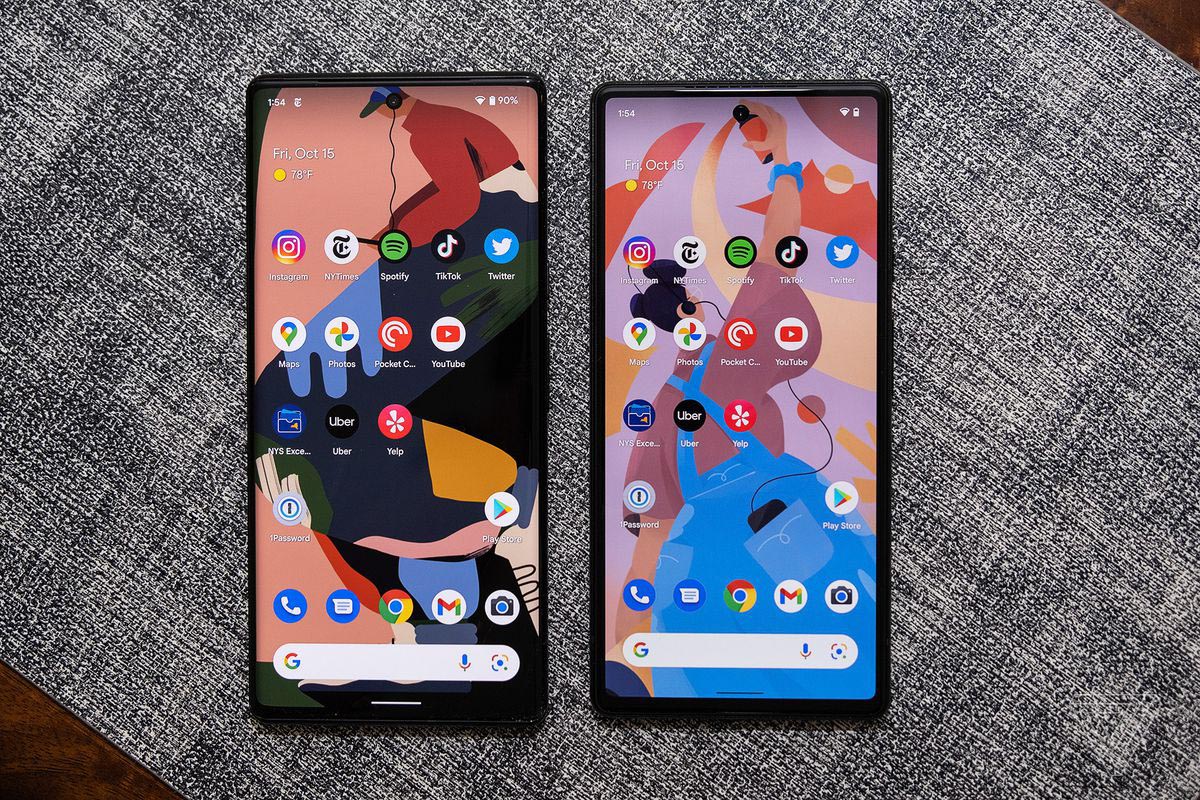 Google Pixel 6 y 6 Pro pantalla