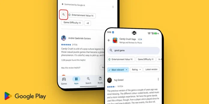 Google Play estrena buscador de resenas opiniones