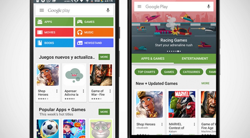 Google Play 6.0 rediseño