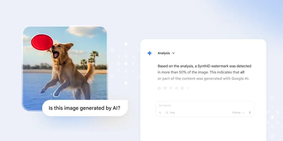 How To Know If An Image Was Made With Artificial Intelligence Using Gemini 3 Google Presents The Synthid Geminia Detector To Verify Images With Artificial Intelligence