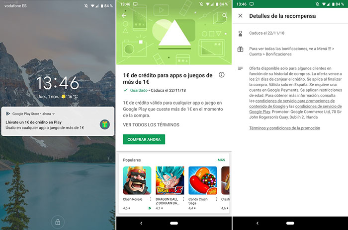 Google regala dinero
