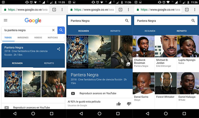 Google te dice si una pelicula es buena