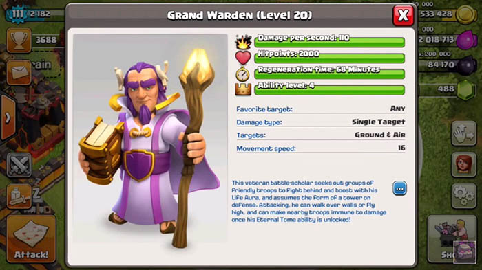 Grand Warden Clash of Clans