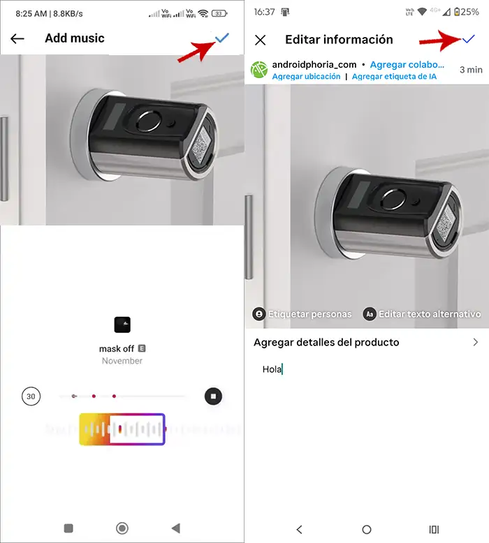 Guardar Los Cambios En La Publicación De Instagram