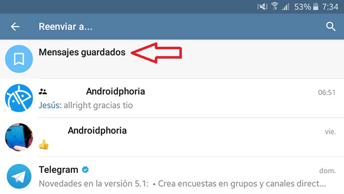 Guardar mensajes Telegram Paso 5