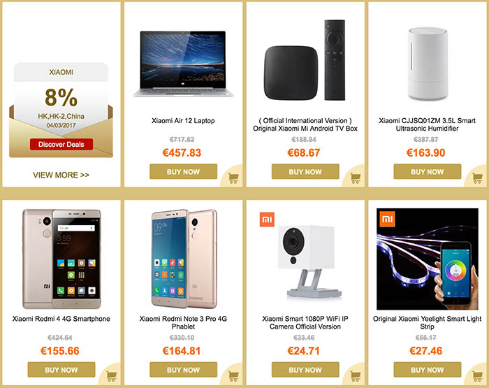 Guerra marcas Gearbest