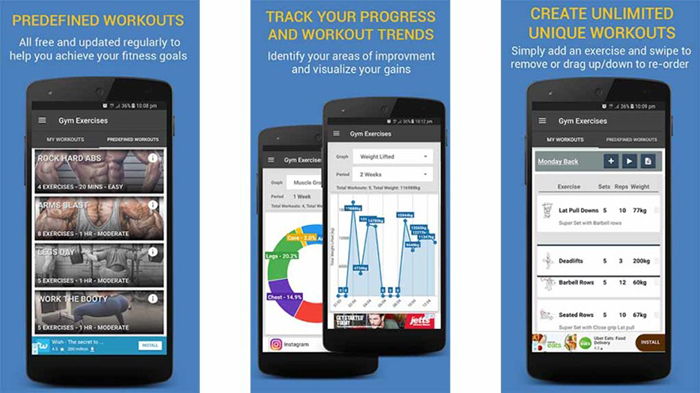 Gym Exercises para Android
