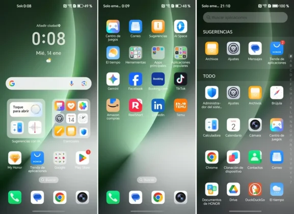 HONOR Magic 8 Lite asi es su interfaz de usuario principal